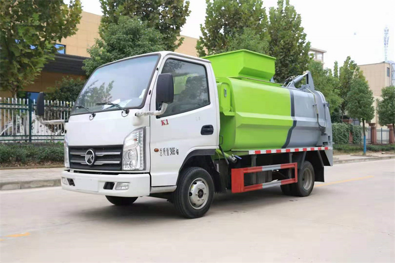 現車推薦：4方藍牌國六凱馬餐廚垃圾車，可選裝推鏟固液分離不超重